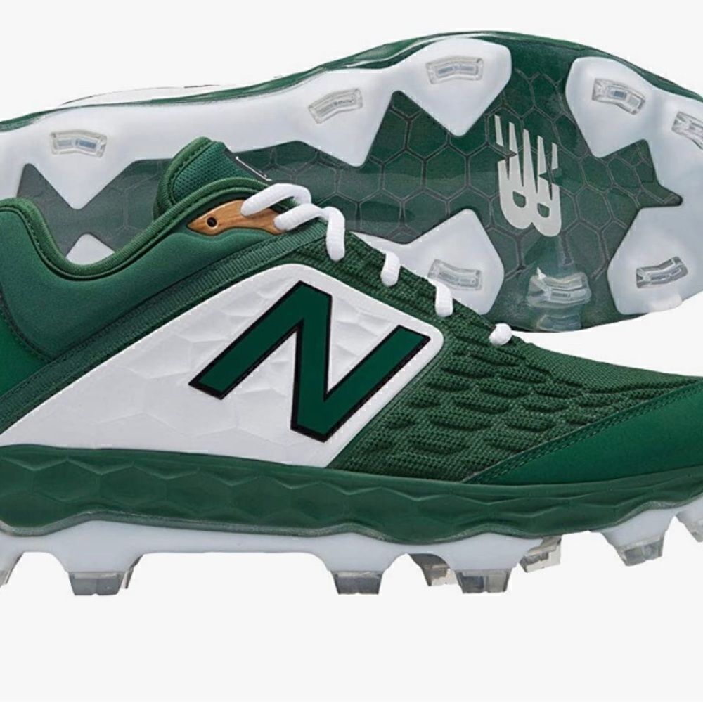 New Balance 3000 V4 Metal Baseball Cleats Green/White sz 17